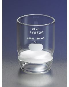 Corning Crucible, Glass, Filtering, PYREX, Gooch Type, High Form; 08237A; 32940-30C